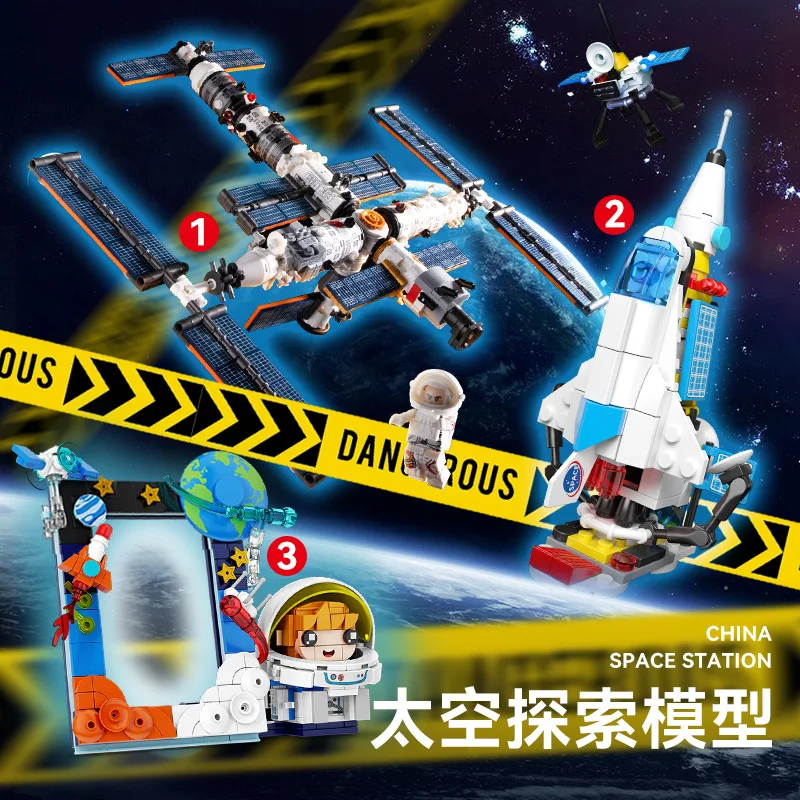 Creative Aerospace Space Station Building Blocks Astronaut Photo Frame DIY Assembly Educational Gift For Kids Exhibition
Creative Aerospace Space Station Building Blocks Astronaut Photo Frame DIY Assembly Educational Gift For Kids Exhibition