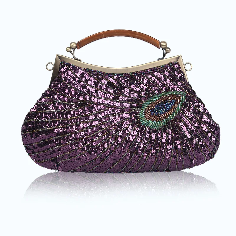 Vintage Peacock Dinner High Quality Handmade Bag Boutique Bead Embroidery Bag Handheld One Shoulder Oblique Span Women Sac Femme
Vintage Peacock Dinner High Quality Handmade Bag Boutique Bead Embroidery Bag Handheld One Shoulder Oblique Span Women Sac Femme