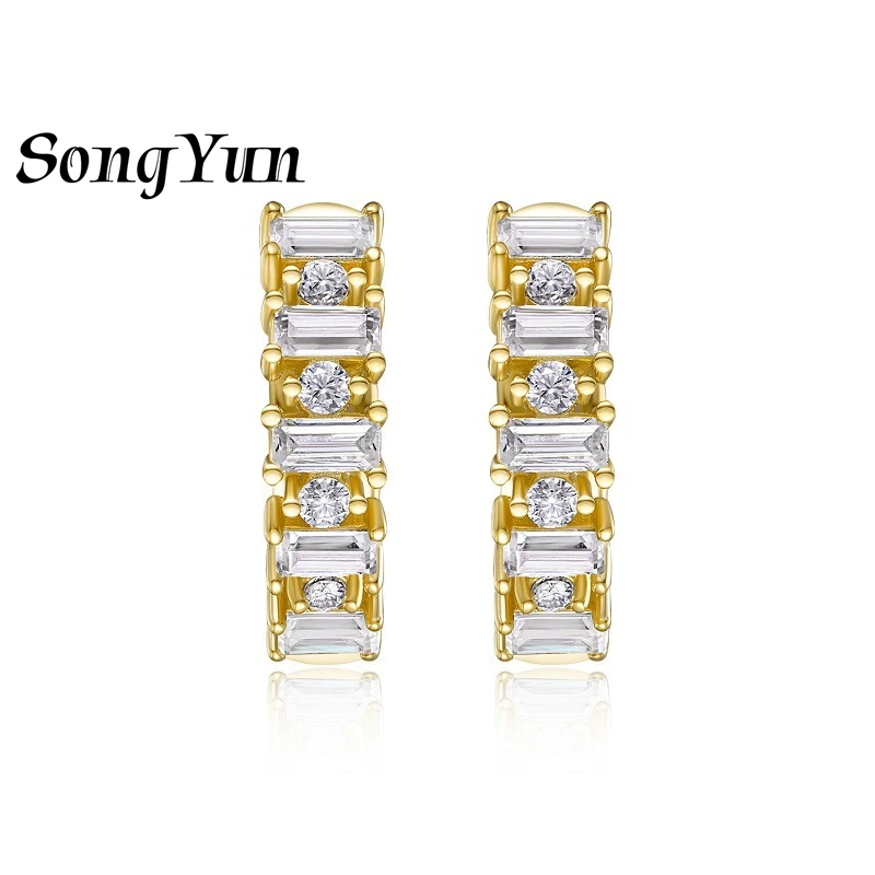 SongYun Brand Jewelry 925 Sterling Silver Hoop Earrings Women Moissanite Diamond Earrings Engagement for 18K Gold Plated Jewelry
SongYun Brand Jewelry 925 Sterling Silver Hoop Earrings Women Moissanite Diamond Earrings Engagement for 18K Gold Plated Jewelry