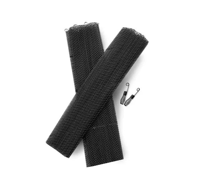 Black Fireplace Mesh Screen with Spring Hangers, 2 Panels, 1/4" Mesh
Black Fireplace Mesh Screen with Spring Hangers, 2 Panels, 1/4" Mesh