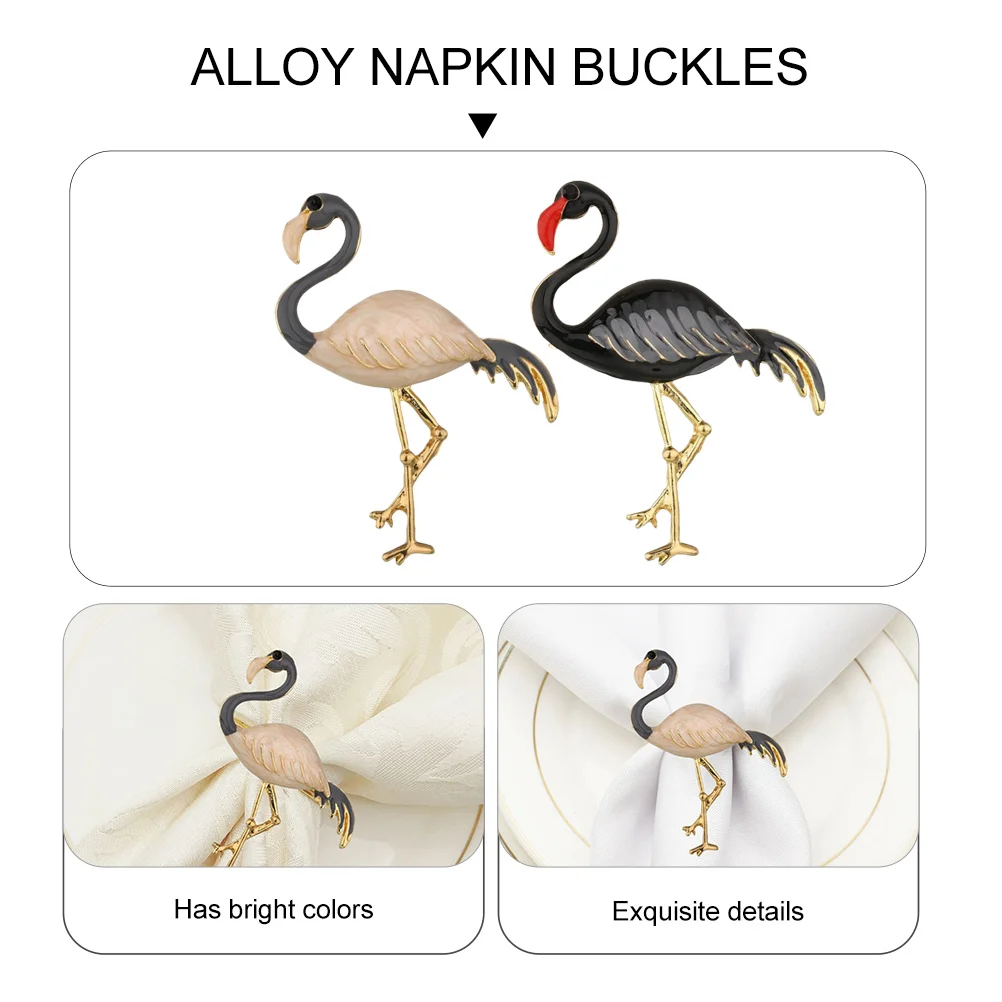 4pcs Alloy Rings Hawaii Style Flamingo Shaped Creative Buckle Elegant Napkin Ornament Banquet Wedding Party Decoration Festival
4pcs Alloy Rings Hawaii Style Flamingo Shaped Creative Buckle Elegant Napkin Ornament Banquet Wedding Party Decoration Festival