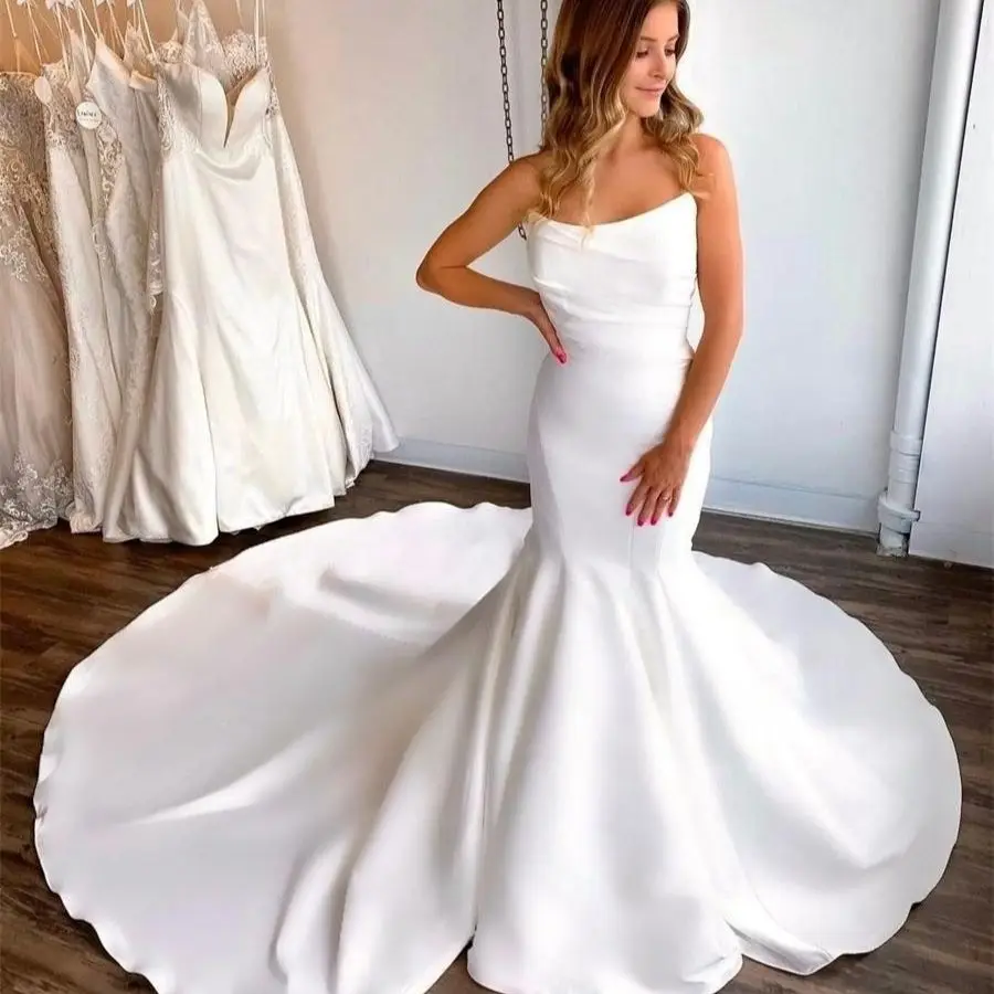 Satin Mermaid Wedding Gown Elegant And Elegant Bridal Dresses Dresses For Women Customize To Measure Elegant Robe De Mariee
Satin Mermaid Wedding Gown Elegant And Elegant Bridal Dresses Dresses For Women Customize To Measure Elegant Robe De Mariee