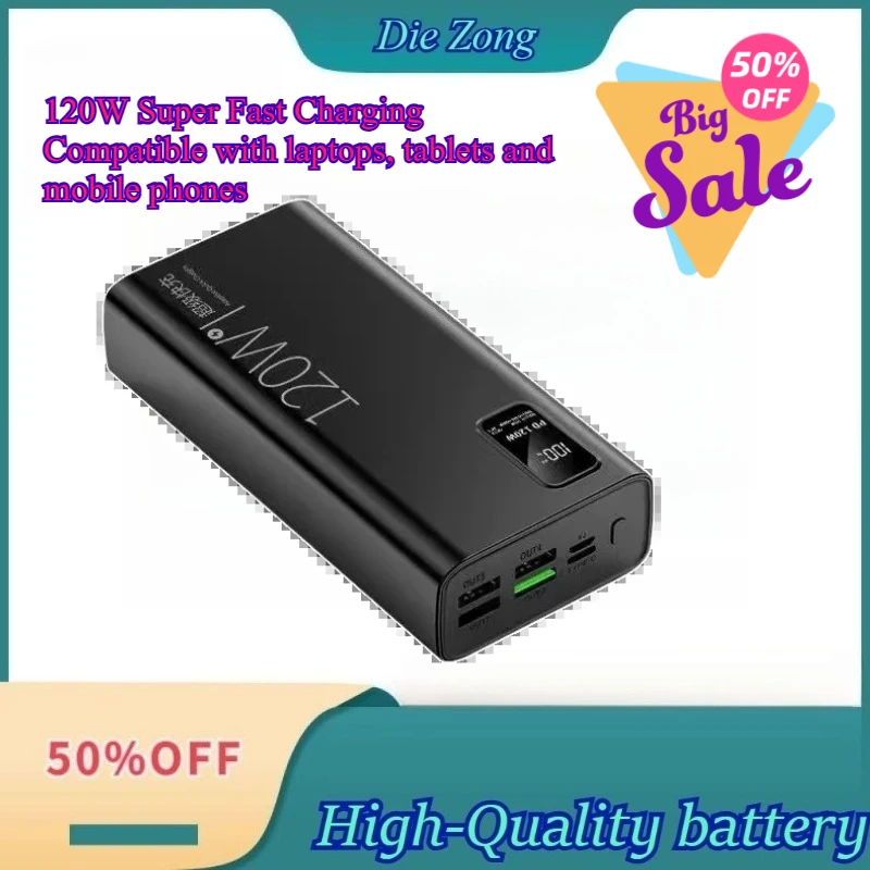 120W 20000-50000mAh Power Bank Fast Charging Powerbank Portable Charger External Battery for Laptops Mobile Phones Tablets
120W 20000-50000mAh Power Bank Fast Charging Powerbank Portable Charger External Battery for Laptops Mobile Phones Tablets