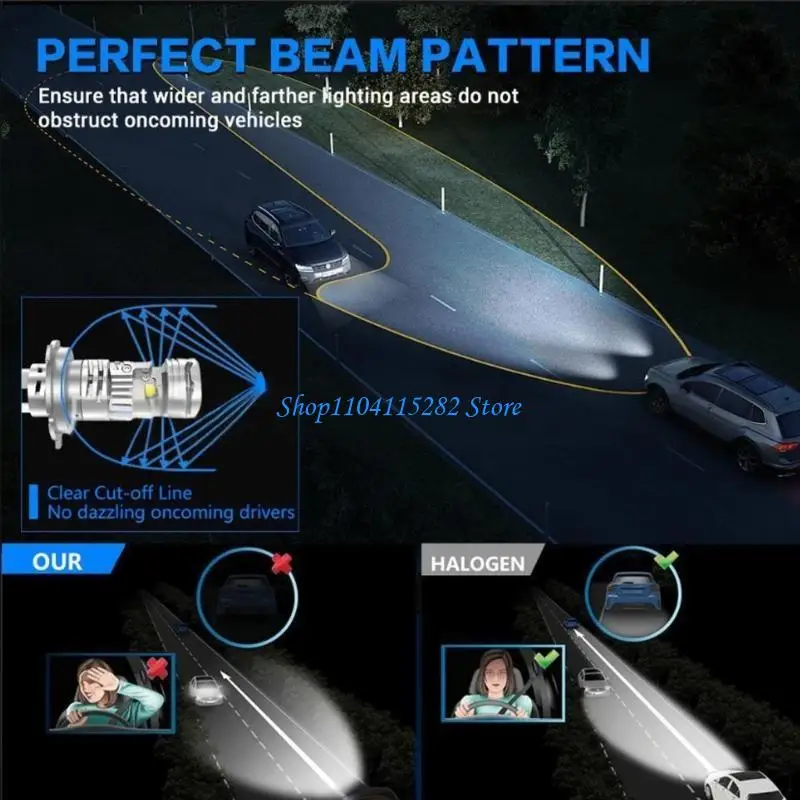 Plugs In LED Headlight Bulbs with Focused Beam Pattern 10000LM Brightness Easy DIY Installation for Vehicle Trucks SUVs
Plugs In LED Headlight Bulbs with Focused Beam Pattern 10000LM Brightness Easy DIY Installation for Vehicle Trucks SUVs