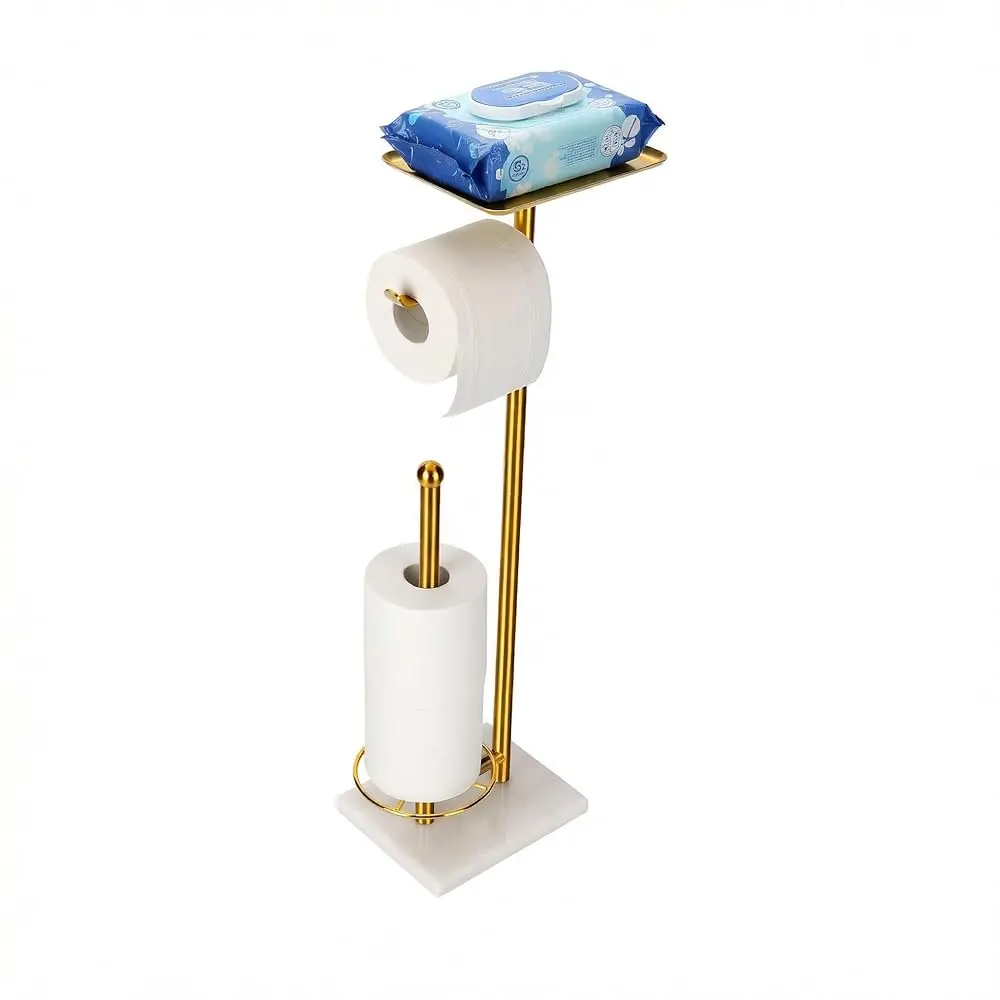 Toilet Paper Holder with Shelf, Toilet Paper Stand with Storage for Holding Extra 3 Rolls, Freestanding Toilet Paper Holder f
Toilet Paper Holder with Shelf, Toilet Paper Stand with Storage for Holding Extra 3 Rolls, Freestanding Toilet Paper Holder f