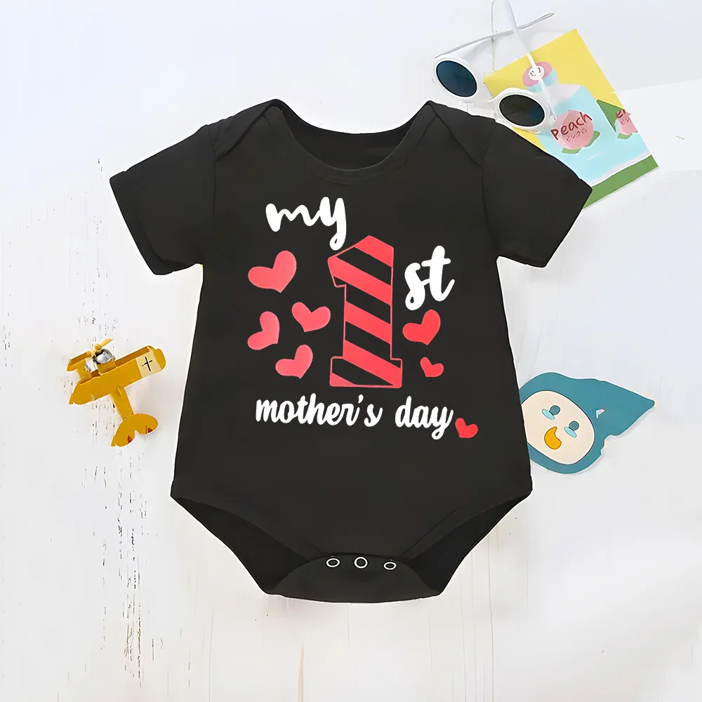 Baby's My 1st Mother's Day Print Romper Short Sleeve Summmer Bodysuit Newborn Boy Girl Clothing Mothers Day Gift To Baby
Baby's My 1st Mother's Day Print Romper Short Sleeve Summmer Bodysuit Newborn Boy Girl Clothing Mothers Day Gift To Baby