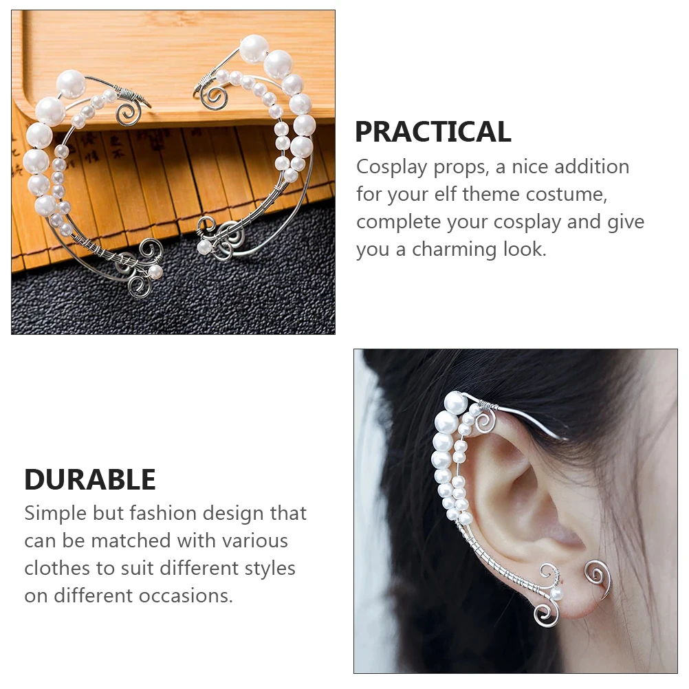 Pearl Clip Earrings Hook Jewelry Women Cuff Pearls on Halloween Gift Girls Vintage Miss
Pearl Clip Earrings Hook Jewelry Women Cuff Pearls on Halloween Gift Girls Vintage Miss