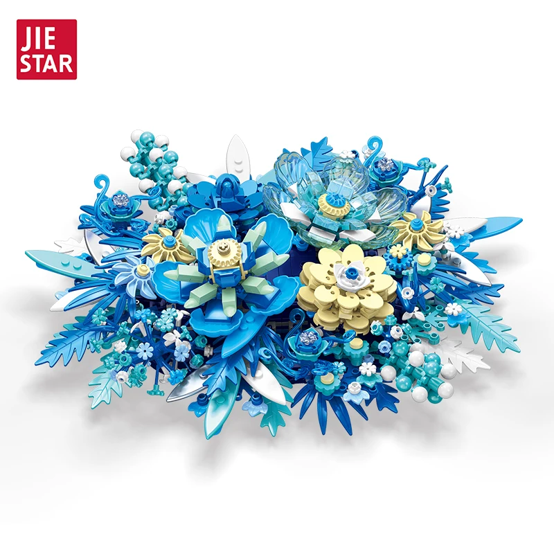 917PCS MOC Blue Flower Model Building Blocks 3D flores Bouquet Potted Plants Bricks Kits Children DIY Toy Home Decor
917PCS MOC Blue Flower Model Building Blocks 3D flores Bouquet Potted Plants Bricks Kits Children DIY Toy Home Decor