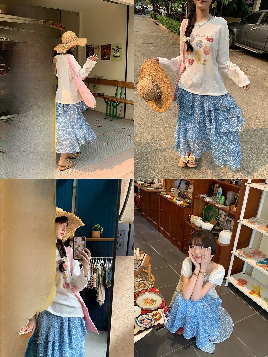 Gentle Korean Style Floral Print Asymmetrical Hem Skirt Half-length Skirt Breathable Skin-friendly High Waist A-line Skirt
Gentle Korean Style Floral Print Asymmetrical Hem Skirt Half-length Skirt Breathable Skin-friendly High Waist A-line Skirt