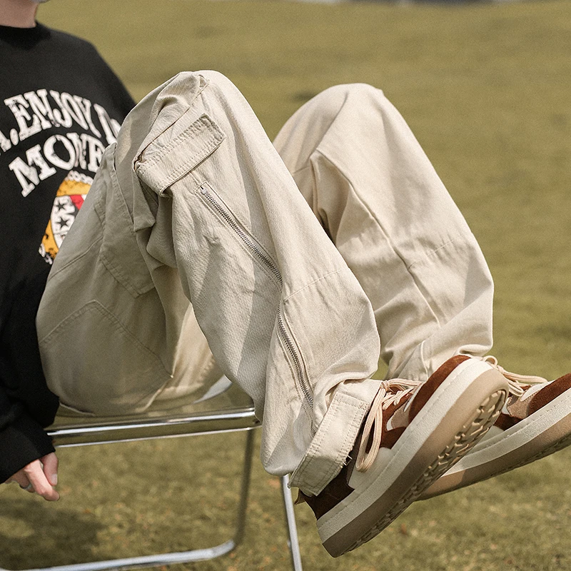 American Sle Zipper Functional Casual Pants Men's Spring Autumn Loose Straight Trendy Brand High Street Leisure Trousers
American Sle Zipper Functional Casual Pants Men's Spring Autumn Loose Straight Trendy Brand High Street Leisure Trousers