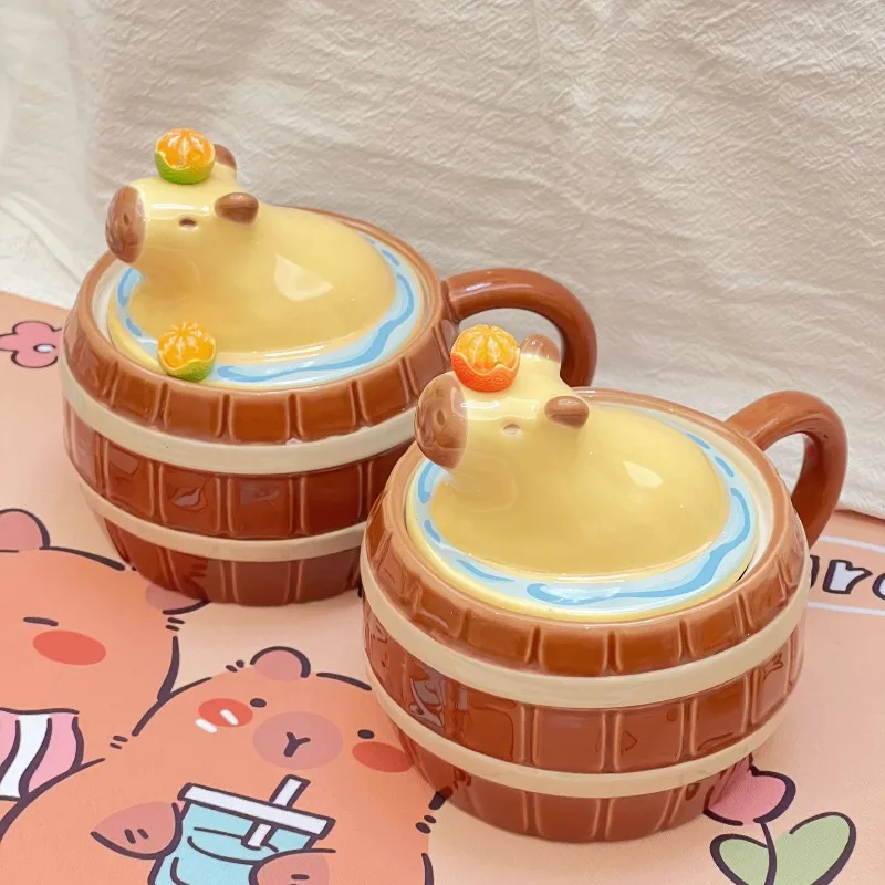 Capybara Barrel Shaped Mug with Figurine Lid Cute Novelty Cup for Daily Beverage Drinking and Holiday Gift Selection
Capybara Barrel Shaped Mug with Figurine Lid Cute Novelty Cup for Daily Beverage Drinking and Holiday Gift Selection