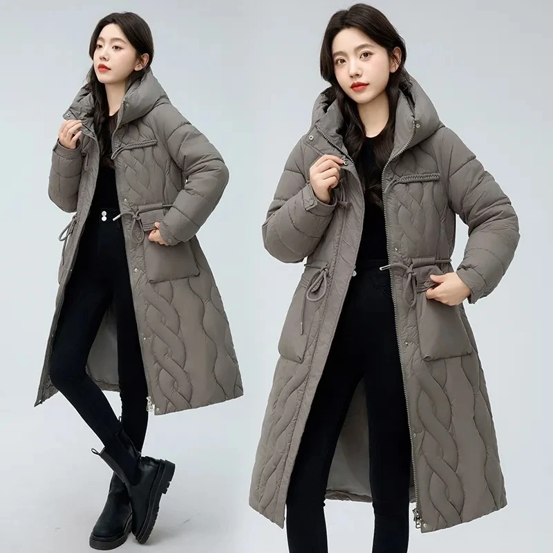 Cow Horn Button Winter Jacket Women's 2023 New Down Cotton Coat Hooded Slim Long Parkas Thicken Warm Female Padded Jackets
Cow Horn Button Winter Jacket Women's 2023 New Down Cotton Coat Hooded Slim Long Parkas Thicken Warm Female Padded Jackets