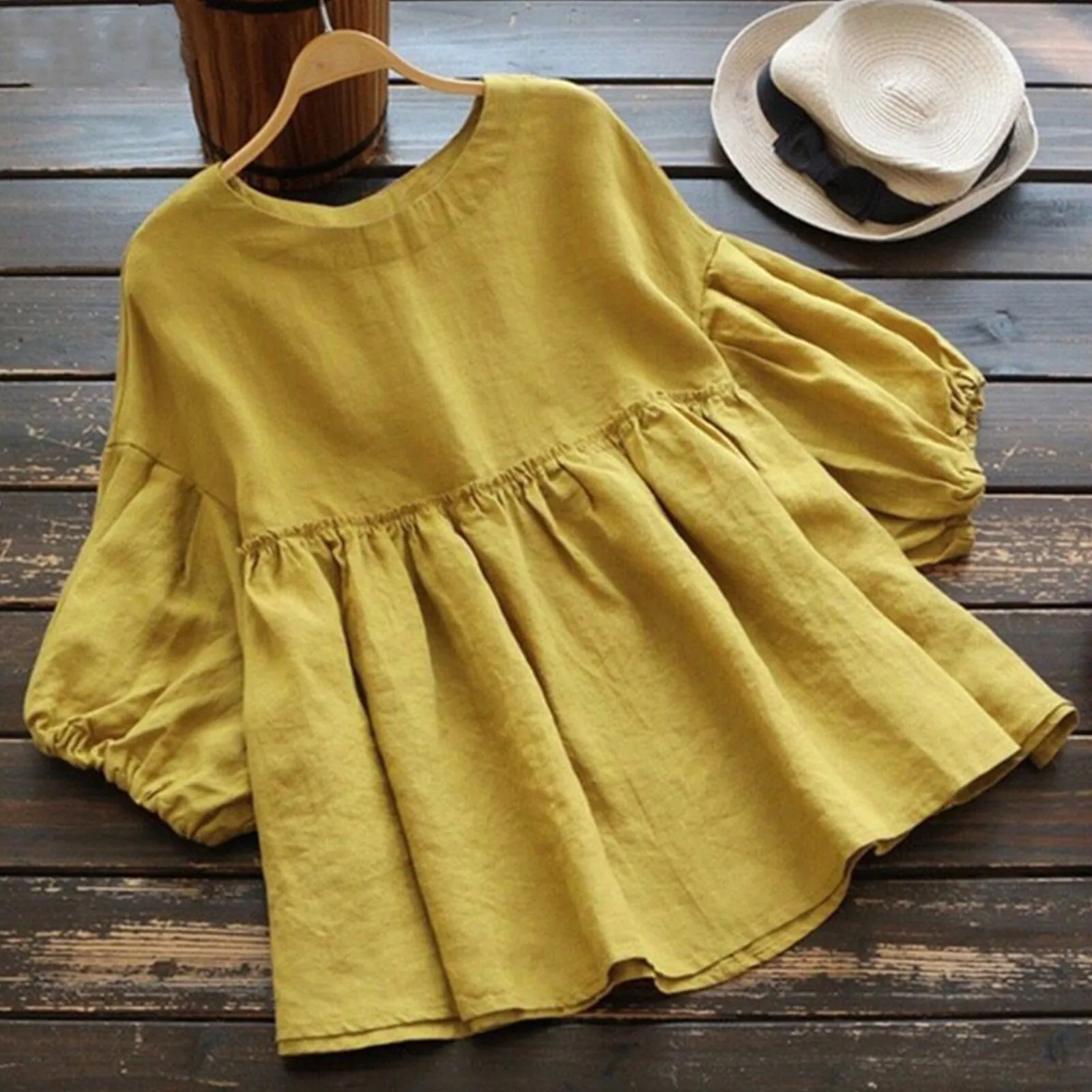 2025 Vintage Blusas Casual Cotton Linen Shirt Summer Boho Womens Tops And Blouses 3/4 Sleeve O Neck Loose Pullover Tops T Shirt
2025 Vintage Blusas Casual Cotton Linen Shirt Summer Boho Womens Tops And Blouses 3/4 Sleeve O Neck Loose Pullover Tops T Shirt
