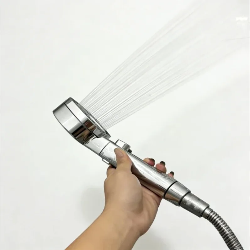 One-Click Water Stop Luxury Handheld Shower Silver Electroplated Boosted Shower Head Soft Dense Spray Filtered
One-Click Water Stop Luxury Handheld Shower Silver Electroplated Boosted Shower Head Soft Dense Spray Filtered
