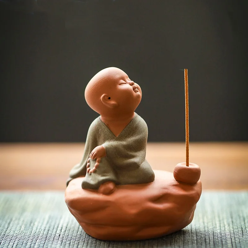 Zen inspired Purple Clay Tea Pet Little Monk Decorates Shami Aromatherapy Burner Decoration Statue
Zen inspired Purple Clay Tea Pet Little Monk Decorates Shami Aromatherapy Burner Decoration Statue
