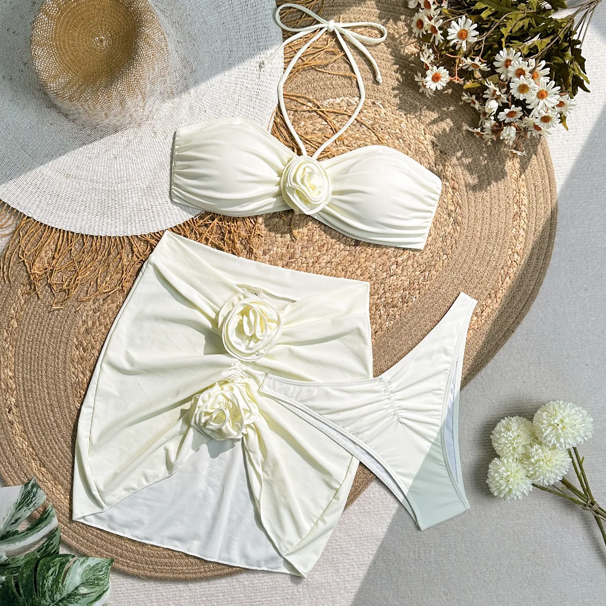 Sexy Bikini Set With Skirt 3 Pieces Swimwear 2025 Trend Halter Swimsuit Women Bathing Suit Black Apricot Bikinis
Sexy Bikini Set With Skirt 3 Pieces Swimwear 2025 Trend Halter Swimsuit Women Bathing Suit Black Apricot Bikinis