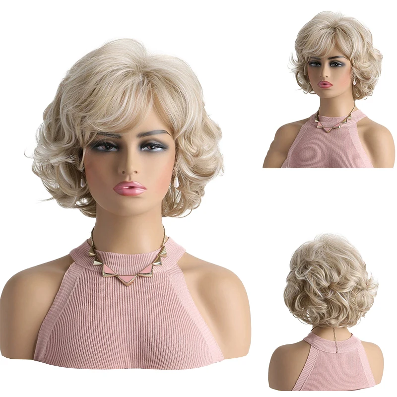 A 10-Inch Fashionable And Natural Short Curly Blonde Synthetic Wig Is Suitable For Women'S Daily Parties And Halloween Cosplay
A 10-Inch Fashionable And Natural Short Curly Blonde Synthetic Wig Is Suitable For Women'S Daily Parties And Halloween Cosplay