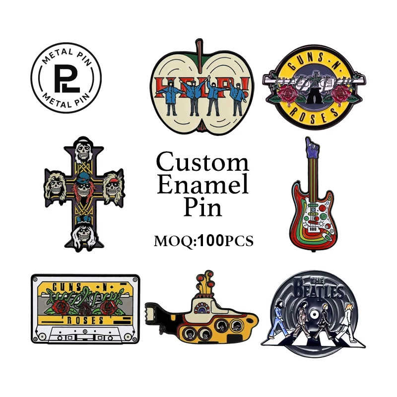 Creative Design Pin, Rock Music Badge, Custom Enamel Brooch, Bulk Customized Badges for Bands & Gifts
Creative Design Pin, Rock Music Badge, Custom Enamel Brooch, Bulk Customized Badges for Bands & Gifts