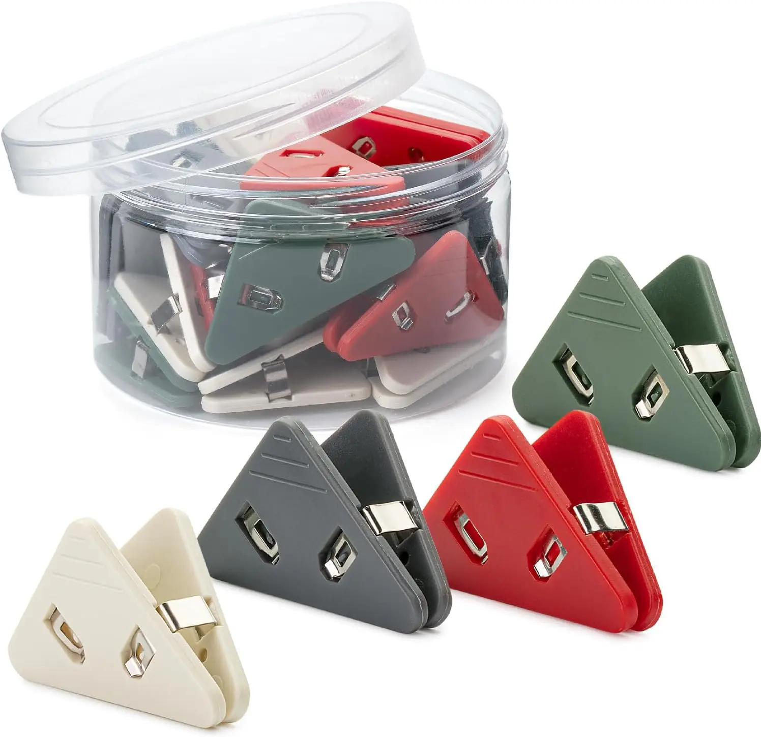 Triangular File Corner Clips, 20 Pack in 4 Colors, Organize Papers Securely
Triangular File Corner Clips, 20 Pack in 4 Colors, Organize Papers Securely