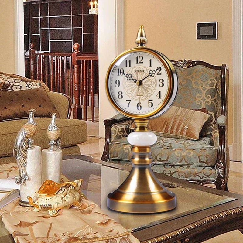 Living Room Desktop Movement Clock Ornaments European Metal Floor Clocks American Retro Home Standing Clock Fashion Table Clock
Living Room Desktop Movement Clock Ornaments European Metal Floor Clocks American Retro Home Standing Clock Fashion Table Clock