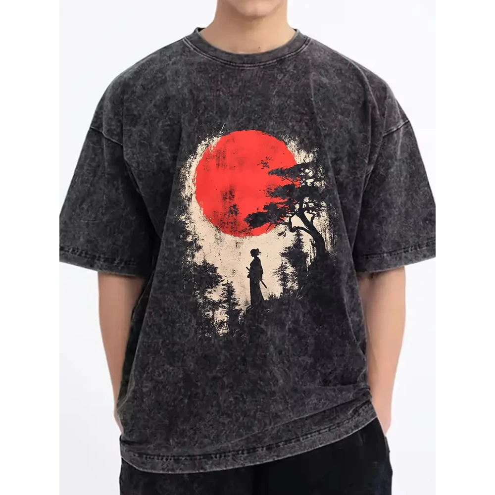 Retro Proud Samurai Creative Graphic Print Men's Washed T-Shirt Casual Summer Streetwear Sweat-Resistant Unisex Tee Tops
Retro Proud Samurai Creative Graphic Print Men's Washed T-Shirt Casual Summer Streetwear Sweat-Resistant Unisex Tee Tops