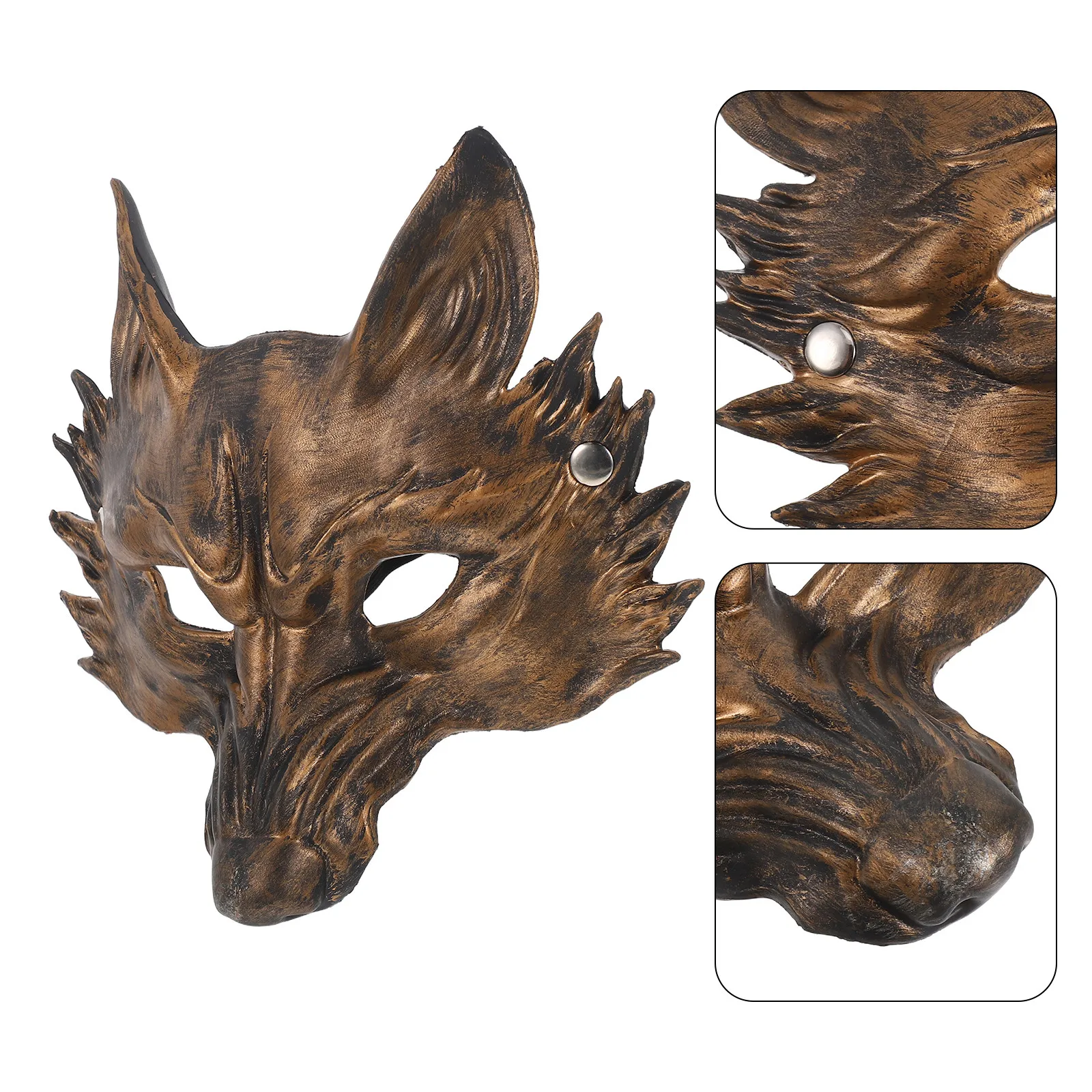 Fox Mask Halloween Realistic Half Face Costume Accessory Breathable PU Material for Cosplay Masquerade Party Halloween Dress-Up
Fox Mask Halloween Realistic Half Face Costume Accessory Breathable PU Material for Cosplay Masquerade Party Halloween Dress-Up