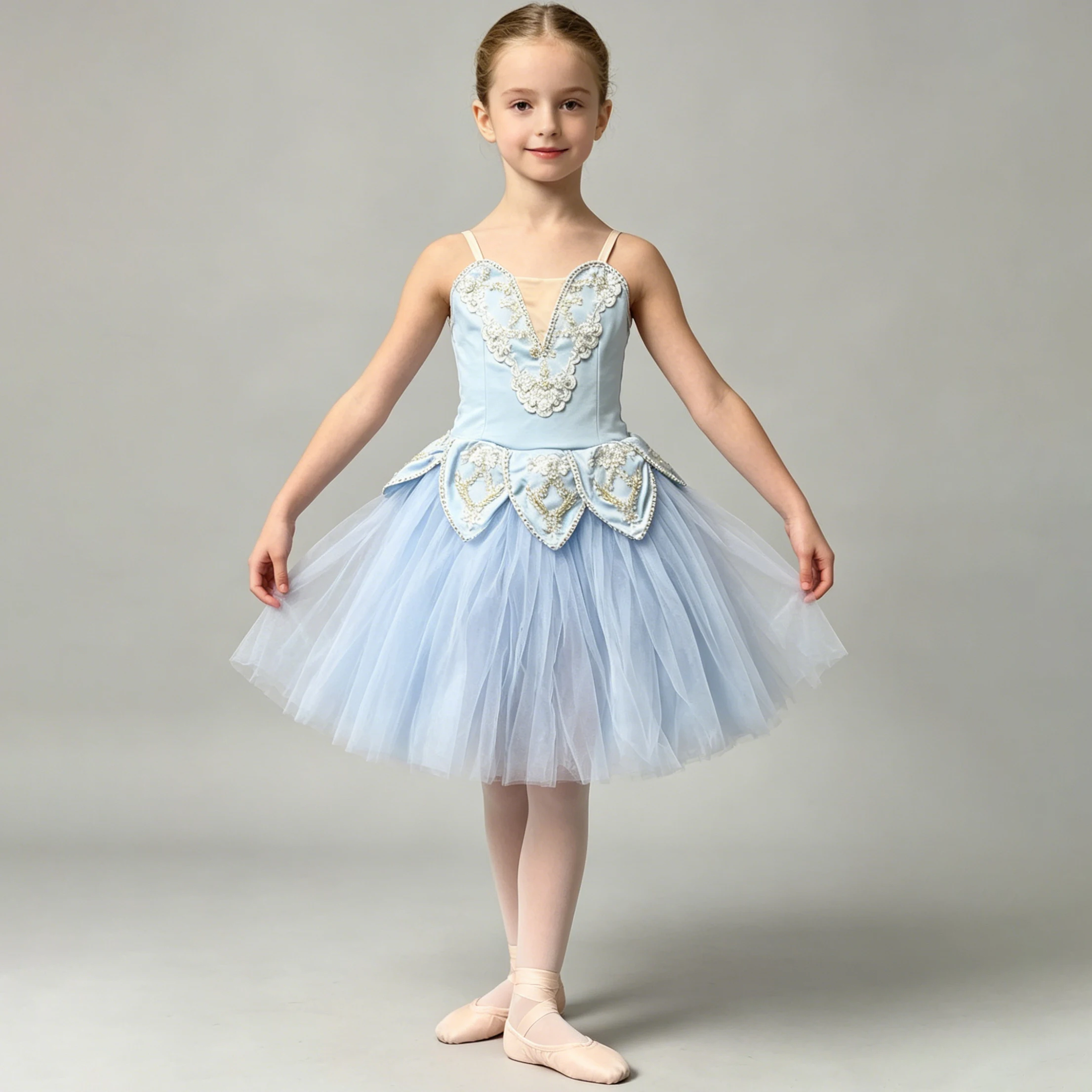 Performance apparel Romantic Ballet Tutu Dress Velvet Embroidery Gauze Slip Children's Party Dress Ballet Dance Size 100-170
Performance apparel Romantic Ballet Tutu Dress Velvet Embroidery Gauze Slip Children's Party Dress Ballet Dance Size 100-170