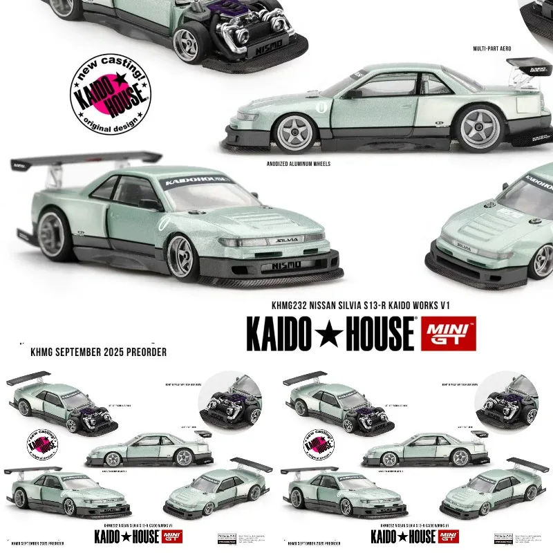 Kaido House + MINI GT 1:64 Nissan Silvia S13-R Cast Alloy Model Car Set - A gift toy for friends, an adult collection piece.
Kaido House + MINI GT 1:64 Nissan Silvia S13-R Cast Alloy Model Car Set - A gift toy for friends, an adult collection piece.