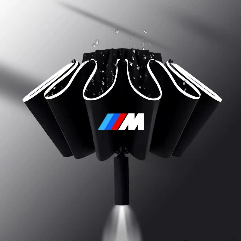 Car Reverse Folding Umbrella With LED Flashlight Reflective Stripe Umbrella For BMW M E30 E39 E46 E90 E93 E60 F10 M5 M6 M7 X4 X5
Car Reverse Folding Umbrella With LED Flashlight Reflective Stripe Umbrella For BMW M E30 E39 E46 E90 E93 E60 F10 M5 M6 M7 X4 X5