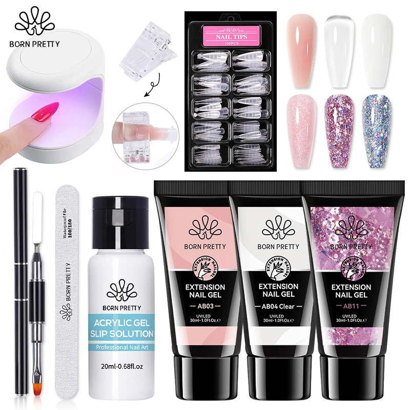 BORN PRETTY Nail Extension Gel Kit 16W LED Lamp Soak Off UV Gel Clear Pink Quick Extension Acrylic Gel for Home Nail Art salon
BORN PRETTY Nail Extension Gel Kit 16W LED Lamp Soak Off UV Gel Clear Pink Quick Extension Acrylic Gel for Home Nail Art salon