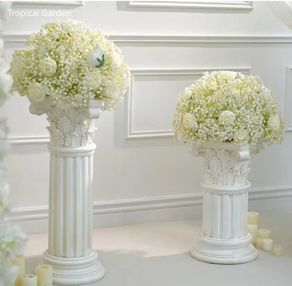 Luxury White Rose Babys Breath Wedding Table Centerpiece Flower Ball Road Lead Decor Church Banquet Arrangement Event Stage Prop
Luxury White Rose Babys Breath Wedding Table Centerpiece Flower Ball Road Lead Decor Church Banquet Arrangement Event Stage Prop