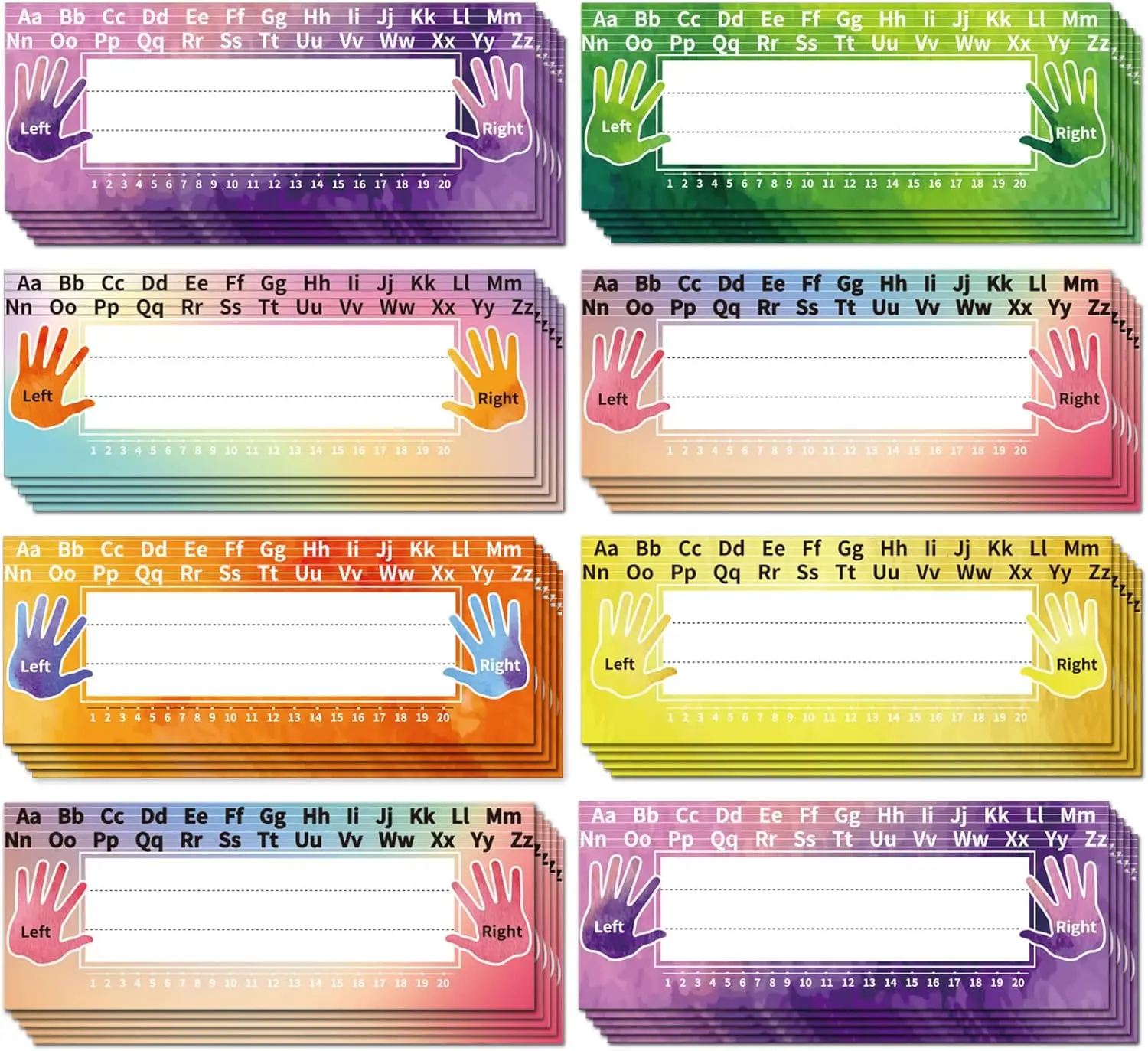72 Watercolor Name Tags for Classroom, Self-Adhesive Labels with Alphabet Numbers, Desk Nameplates for Kids School Supplies
72 Watercolor Name Tags for Classroom, Self-Adhesive Labels with Alphabet Numbers, Desk Nameplates for Kids School Supplies