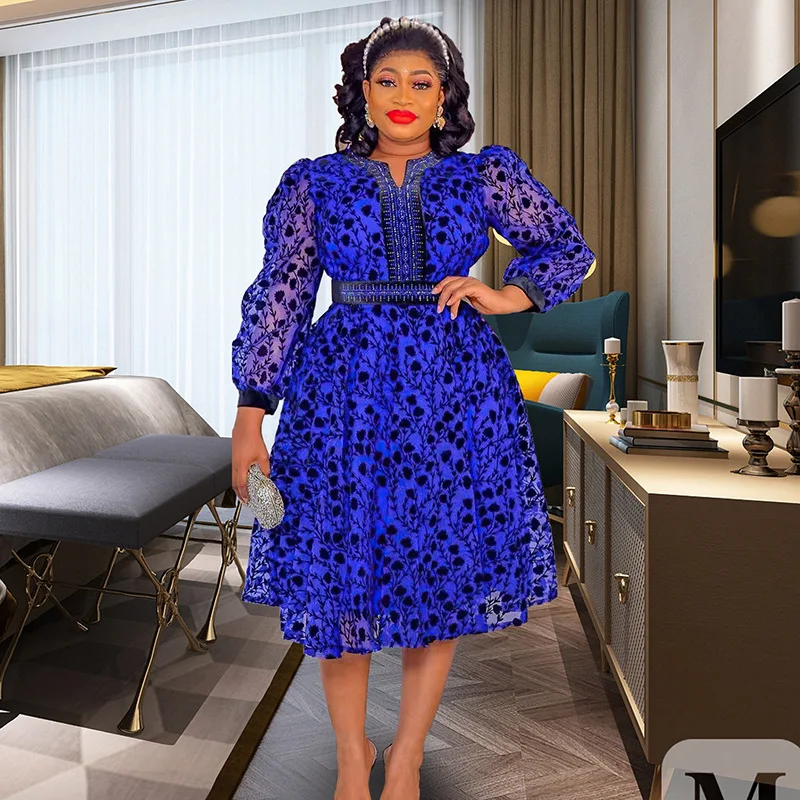 Floral Print Dresses Women Long Sleeve Elegant A-Line Dress with Belt Fashion Evening Party Dresses Africa Female 2024 Summer
Floral Print Dresses Women Long Sleeve Elegant A-Line Dress with Belt Fashion Evening Party Dresses Africa Female 2024 Summer
