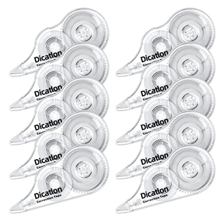 White Correction Tape 10 Pack, Easy Use Roller Applicator, Instant Dry, Jam Free PET Film, Smooth Precise Corrections for Schoo
White Correction Tape 10 Pack, Easy Use Roller Applicator, Instant Dry, Jam Free PET Film, Smooth Precise Corrections for Schoo