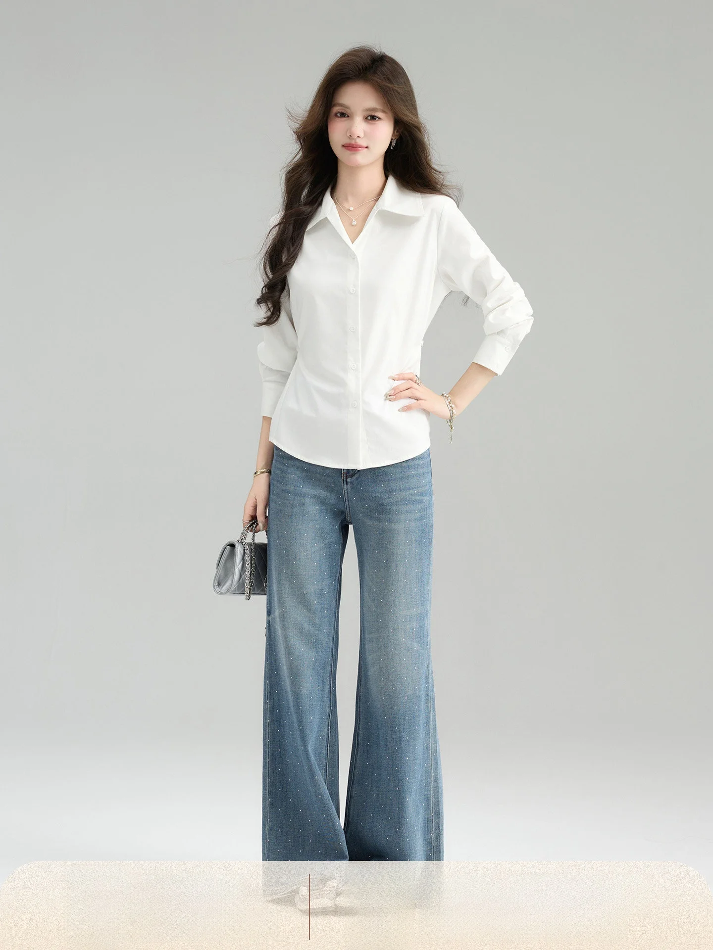 Fashionable Waist-Cinching Women's Shirt Stylish Commute Top Breathable Polyester Blend Long Sleeve Button-Up Pure Color
Fashionable Waist-Cinching Women's Shirt Stylish Commute Top Breathable Polyester Blend Long Sleeve Button-Up Pure Color