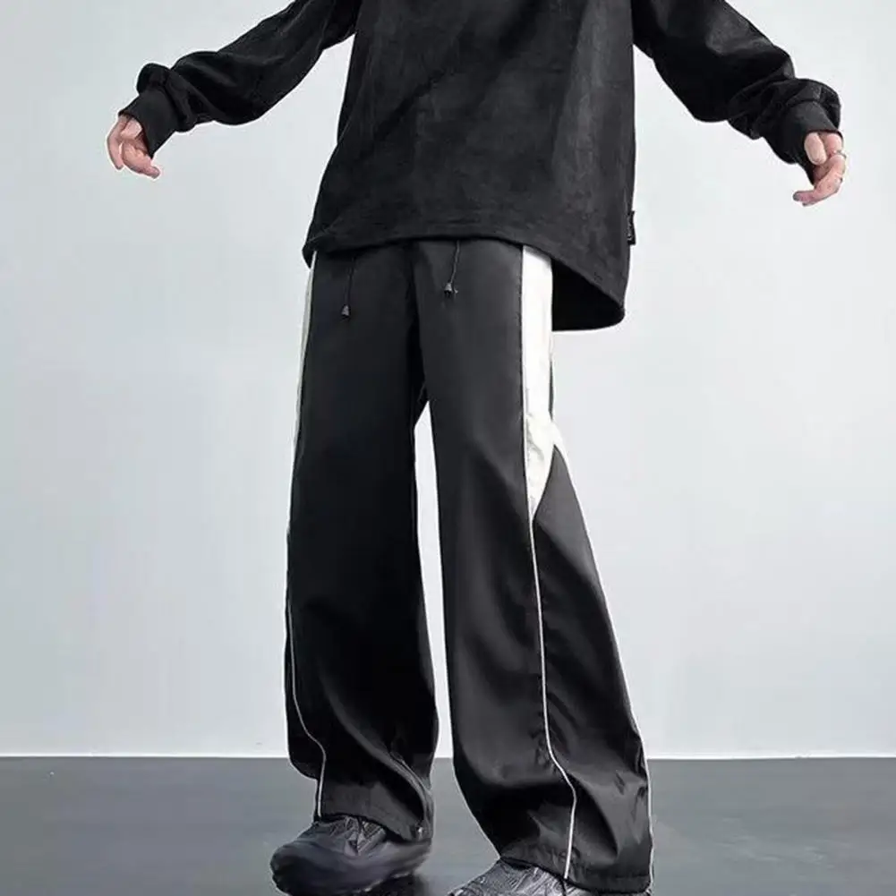 Adjustable Waist Trousers Men's Wide Leg Drawstring Sweatpants with Deep Crotch Elastic Waist Contrast Color Soft Breathable
Adjustable Waist Trousers Men's Wide Leg Drawstring Sweatpants with Deep Crotch Elastic Waist Contrast Color Soft Breathable