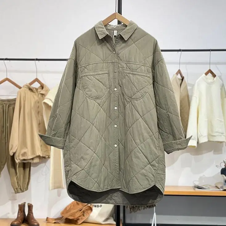 2026 Autumn/winter New Women's Cotton Jacket Commuting Workwear Shirt Oversized Jacket
2026 Autumn/winter New Women's Cotton Jacket Commuting Workwear Shirt Oversized Jacket