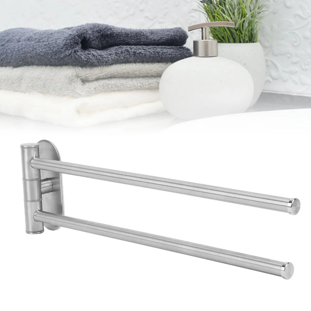 304 Stainless Steel Swivel Towel Bar Silver Wall Mounted Towel Holder Brushed Finish Rotatable Swivel Towel Rack
304 Stainless Steel Swivel Towel Bar Silver Wall Mounted Towel Holder Brushed Finish Rotatable Swivel Towel Rack