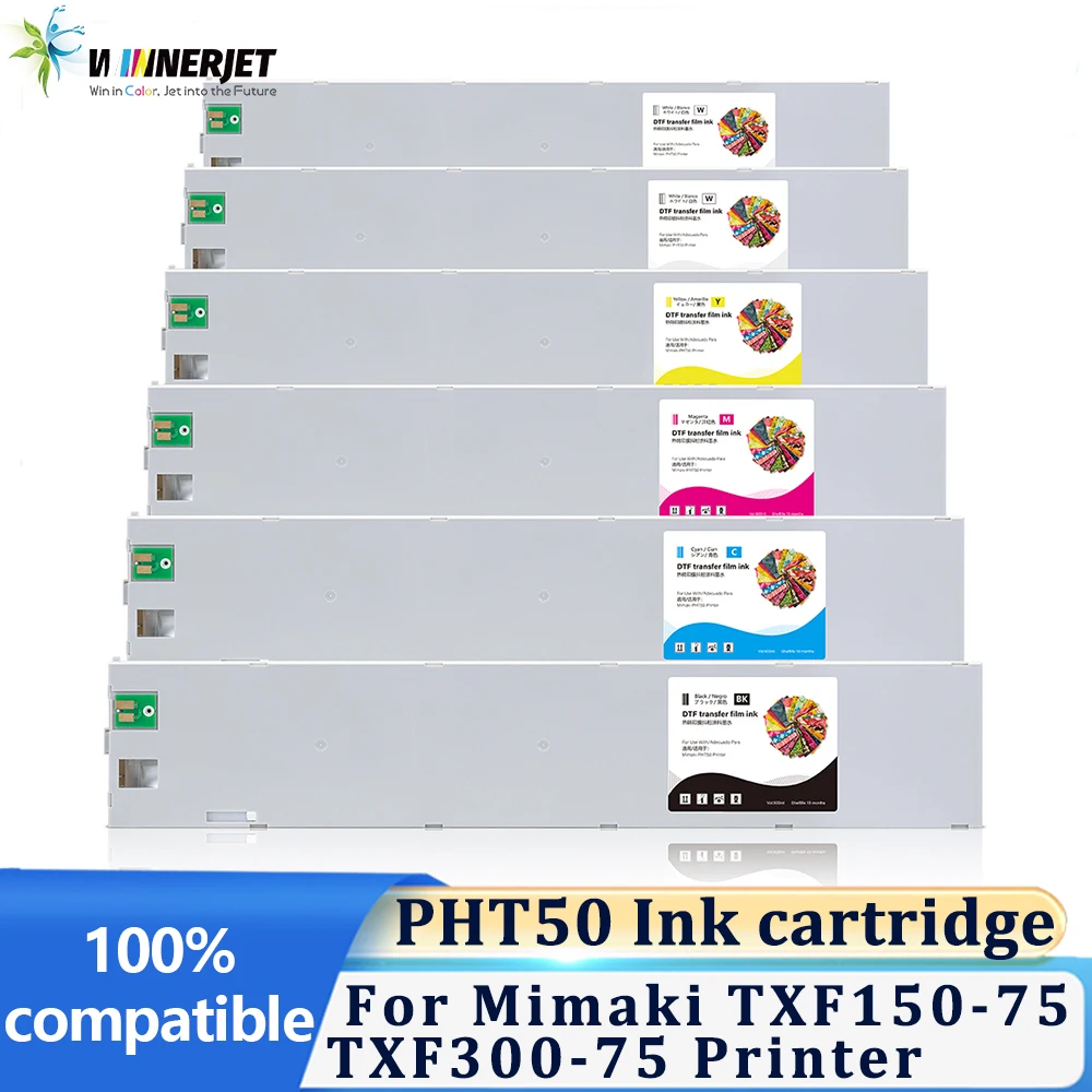 PHT50 Compatible ink cartridge for Mimaki TXF150-75 TXF300-75 Printer With DTF ink With one time use chip
PHT50 Compatible ink cartridge for Mimaki TXF150-75 TXF300-75 Printer With DTF ink With one time use chip