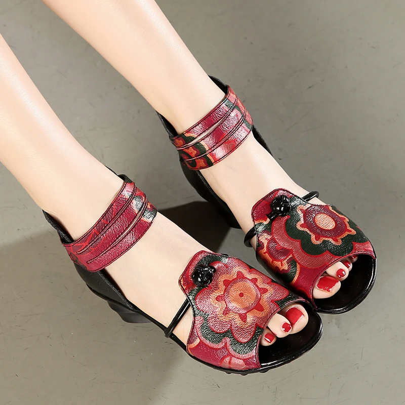 6cm New Ethnic Print Genuine Leather Authentic Elegance Women Peep Toe Fashion Hook Sandals Designer Platform Wedge Summer Shoes
6cm New Ethnic Print Genuine Leather Authentic Elegance Women Peep Toe Fashion Hook Sandals Designer Platform Wedge Summer Shoes