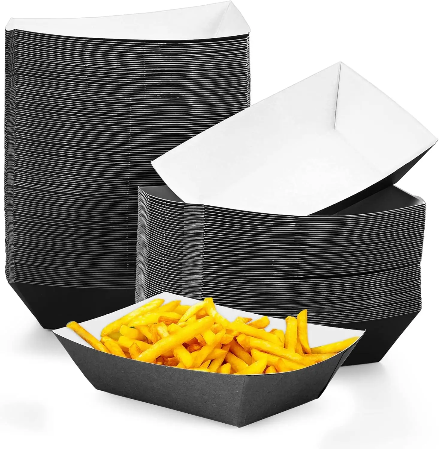 100 Pack 2lb Kraft Paper Food Trays Boat for Nachos Tacos Concession Parties Supplies Black
100 Pack 2lb Kraft Paper Food Trays Boat for Nachos Tacos Concession Parties Supplies Black