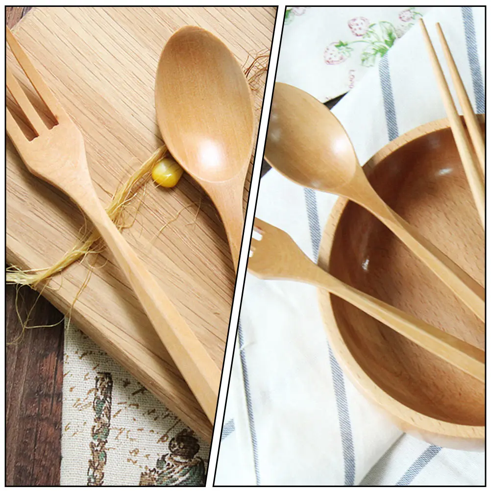 Wooden Spoon Fork Set Durable Triangular Disposable Birthday Party Table Utensils Kit Coffee Porridge Salad Elegant
Wooden Spoon Fork Set Durable Triangular Disposable Birthday Party Table Utensils Kit Coffee Porridge Salad Elegant