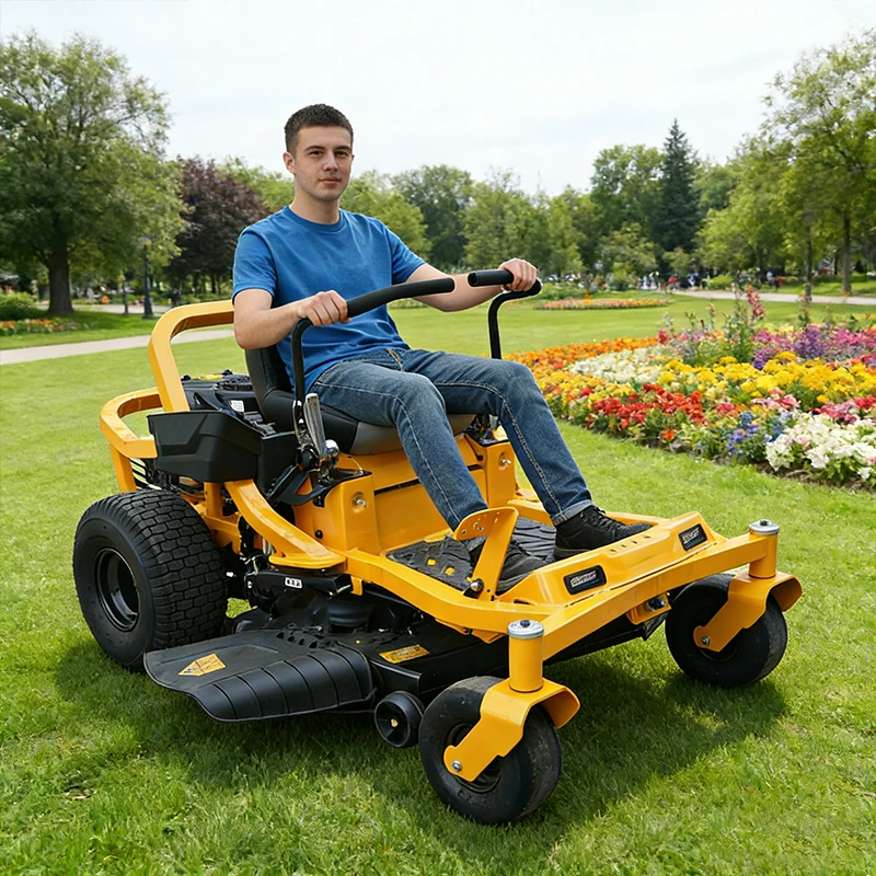 High Safety Riding Garden Mower Zero Turn Easy Control Flexible Mower Large Fuel Tank Long Range Work Lawn Mower
High Safety Riding Garden Mower Zero Turn Easy Control Flexible Mower Large Fuel Tank Long Range Work Lawn Mower