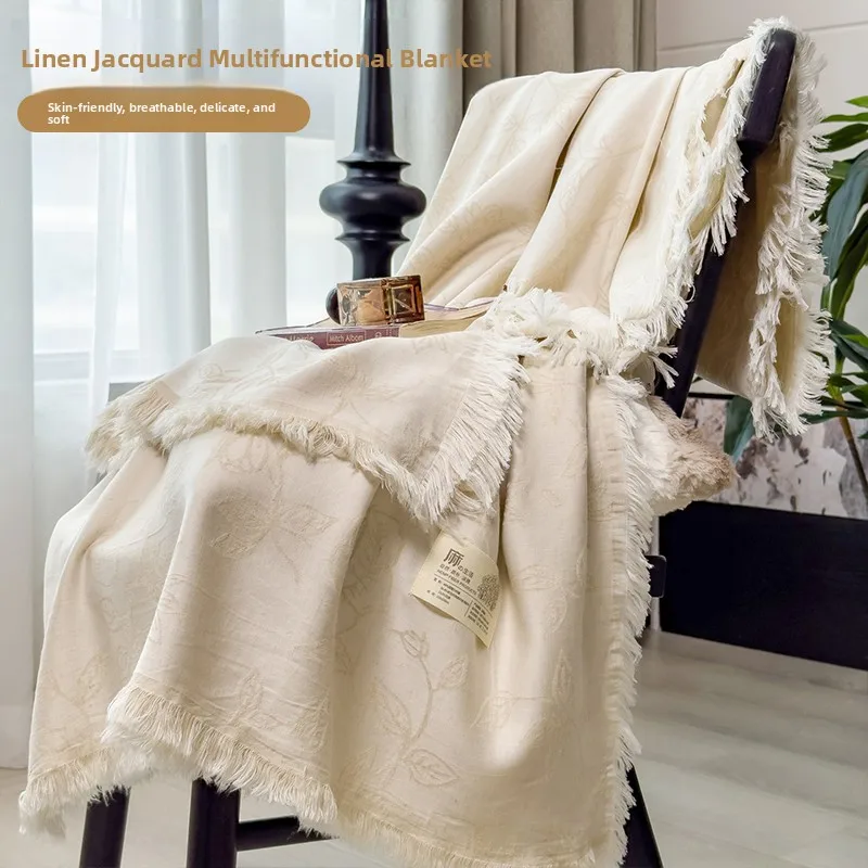 Linen Sofa Nap Blanket Tassel Multi-Functional Thin Shawl Cover Blanket Air Conditioning Blanket New 2026 Lightweight Luxury
Linen Sofa Nap Blanket Tassel Multi-Functional Thin Shawl Cover Blanket Air Conditioning Blanket New 2026 Lightweight Luxury