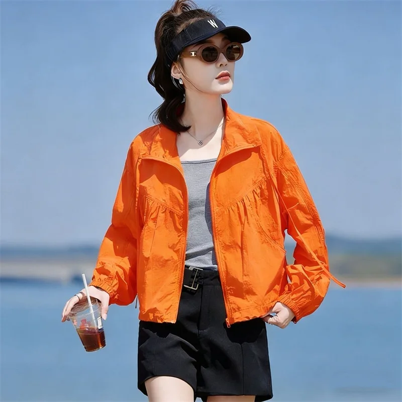 Women Coat 2026 New Sunscreen Outerwear Spring Summer Autumn Short Jacket Versatile Casual Stand Up Collar Thin Coat Top
Women Coat 2026 New Sunscreen Outerwear Spring Summer Autumn Short Jacket Versatile Casual Stand Up Collar Thin Coat Top