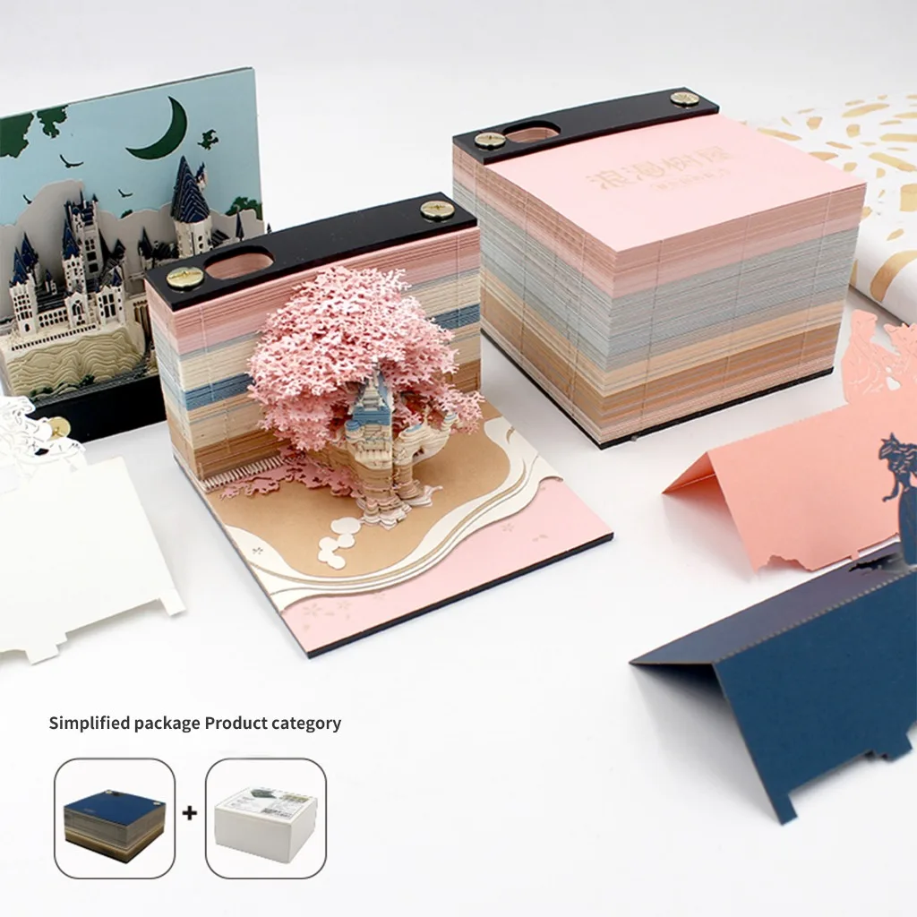 3D Memo Pads Hogwarts Stationer Accessories Magic Castle Notepad DIY Birthday Gift Art Paper Craft Notebook Desk Model Calendar
3D Memo Pads Hogwarts Stationer Accessories Magic Castle Notepad DIY Birthday Gift Art Paper Craft Notebook Desk Model Calendar
