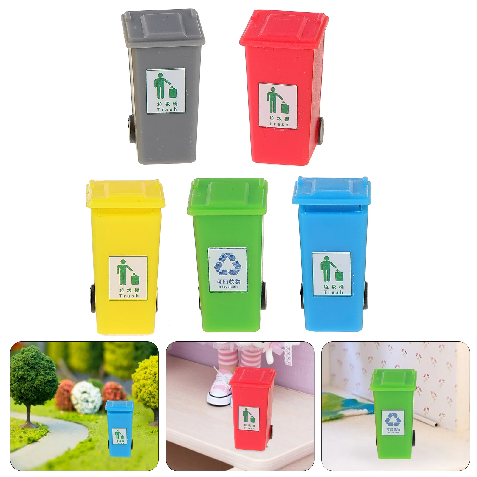 5 Pcs Mini Toys Trash Can House Waste Bin Shape Decor Garbage Miniature Scene Model Sand Table Child
5 Pcs Mini Toys Trash Can House Waste Bin Shape Decor Garbage Miniature Scene Model Sand Table Child