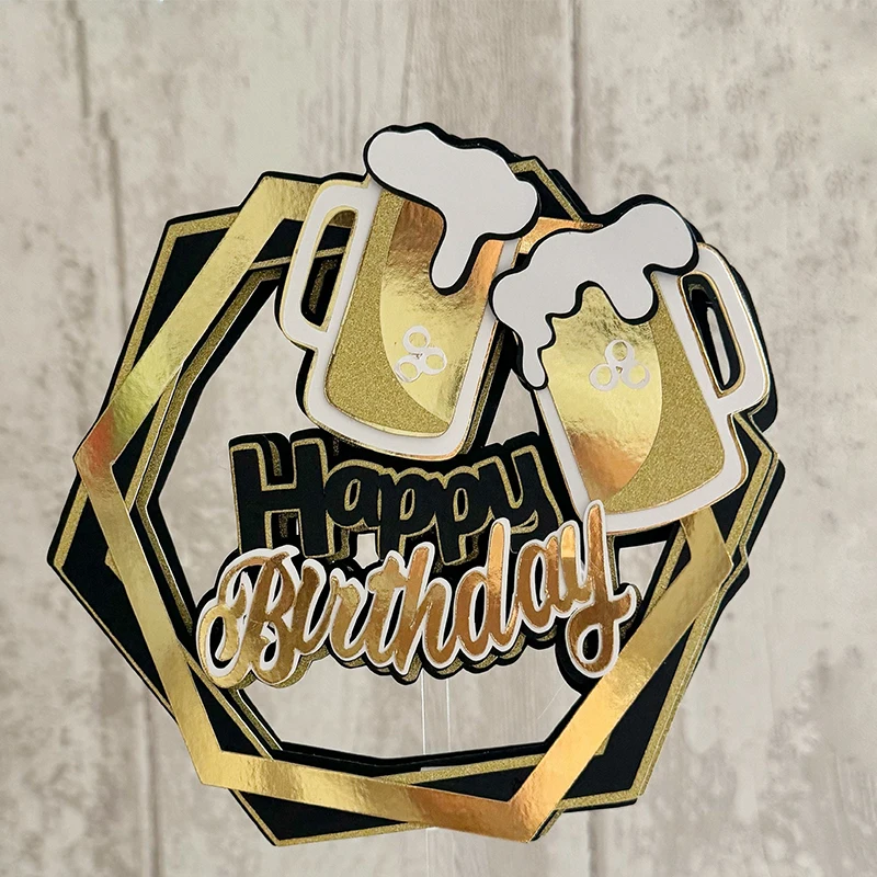 Топпер для торта Cheer Beer, украшение на день рождения, Золотой блестящий персонализированный
Топпер для торта Cheer Beer, украшение на день рождения, Золотой блестящий персонализированный