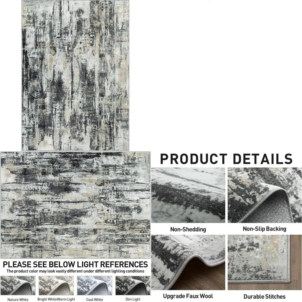 Large Modern Washable Area Rugs 8x10: Abstract Design for Living Room, Bedroom, Dining, and Office - Soft, Anti-Skid, Non-Sheddi
Large Modern Washable Area Rugs 8x10: Abstract Design for Living Room, Bedroom, Dining, and Office - Soft, Anti-Skid, Non-Sheddi