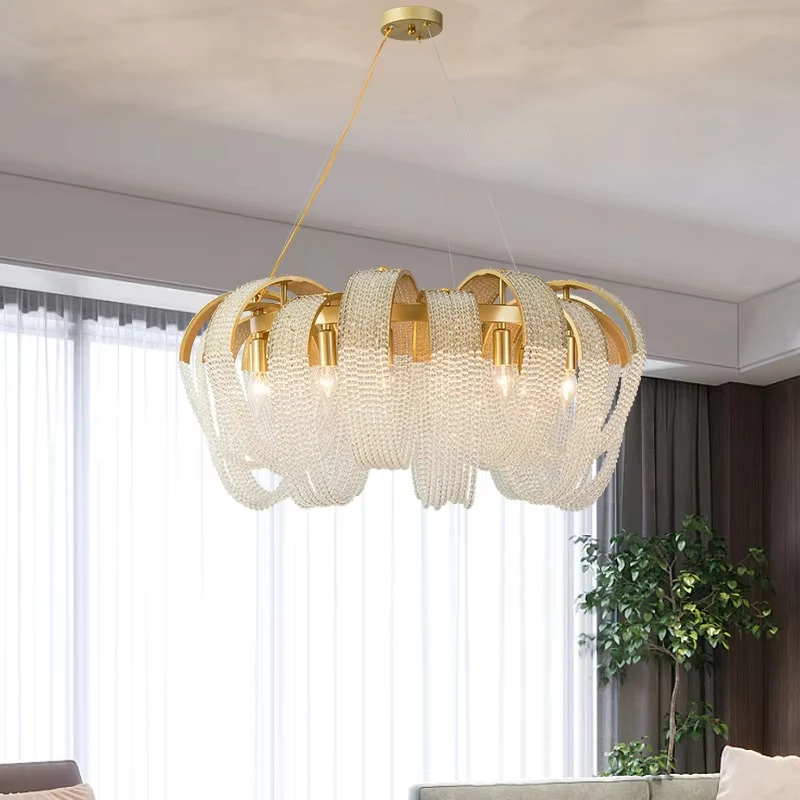 MZISOSOD for American postmodern light luxury tassel crystal chandelier for dining room bedroom lamp creative high end led
MZISOSOD for American postmodern light luxury tassel crystal chandelier for dining room bedroom lamp creative high end led